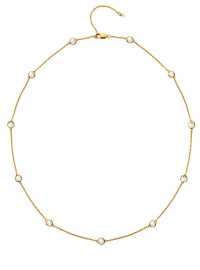 Hot Diamonds Luxusný pozlátený náhrdelník s topazmi a pravým diamantom Gemstone DN212.