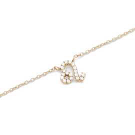 Daniel Wellington Štýlový pozlátený náhrdelník znamenia Lev Crystal Zodiac DW00400923.