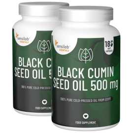 Essentials Óleo de cominho preto de dose alta - vegan, 360 cápsulas.