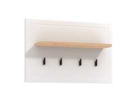 Vešiakový panel lotta - biela/dub artisan.

 

Vešiak tvorí základná doska z lamina v bielej farbe s MDF profilmi, pokrytá matnou bielou fóliou.

 

Rozmery Vešiakový panel Lotta sú 86,5x57x19,5cm (š, v, h).

 

Všetky produkty z kolekcie Lotta nájdete nižšie v súvisiacich produktoch.