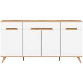 MID.YOU ŠIROKÁ KOMODA, biela, farba duba, 185/95/40 cm.