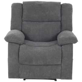 P & B TV KRESLO, textil, sivá.