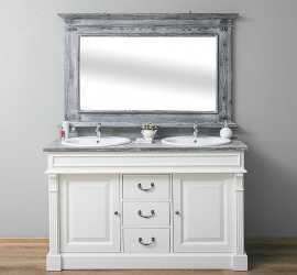 Kúpeľňová zostava pre 2 umývadlá ava 4001 - biela/šedá.

 

Luxusná kúpeľňová skrinka z poctivého borovicového dreva Vás poteší svojim sofistikovaným vzhľadom a praktickým rozložením úložného priestoru.

 

Vyrezávané detaily zrkadla vdýchnu Vašej kúpeľni dušu a štýl.

 

Kombinácia šedej a bielej farby je nadčasová a obľúbená.

 

Povrch skrinky je ošetrený farebným náterom v odtieni P039.

 

Kúpeľňová zostava pre 2 umývadlá sa skladá z týchto prvkov:


	Kúpeľňová skrinka pre 2 umývadlá Ava 4001 - 150x91x51cm (š, v, h)
	Kúpeľňové zrkadlo Ava 138B - 151x95x8cm (š, v, h)


 

Umývadlá, batérie či kovový výpust nie sú súčasťou a je potrebné ich zakúpiť samostatne.

 

Pre kompletnú ponuku masívneho nábytku od tohto výrobcu kliknite TU.

 

Farba na fotografii sa môže ľahko líšiť oproti reálnemu výrobku. Príčinou môže byť zobrazovanie farieb monitora či rôzne nasvietenie výrobkov pri fotení.




Z dôvodu výroby masívneho nábytku na zákazku, sme nútení požadovať od zákazníka zálohu v minimálnej výške 30% z ceny nábytku.