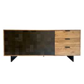 Livetastic ŠIROKÁ KOMODA, akácia, čierna, farba akácie, 175/76/40 cm.