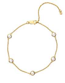 Hot Diamonds Pozlátený náramok s topazmi a pravým diamantom Gemstone DL698.