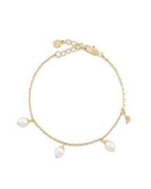 Emporio Armani Módny pozlátený náramok s perličkami EGS3198710.