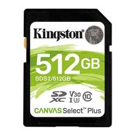 Kingston paměťová karta Canvas Select Plus, 512GB, SDXC, SDC2/512GB, UHS-I U3 (Class 10), A1.

Karta SD Canvas Select Plus značky Kingston je navrhnutá ako výnimočne výkonná, rýchla a odolná a je určená pre veľké zaťaženia, ako je prenášanie a vyvolávanie fotografií s vysokým rozlíšením a zhotovovanie a úprava videí s rozlíšením Full HD.

- trieda 10 UHS-I s rýchlosťou až 100 MB/s*
- zhotovovanie snímok a videí s rozlíšením Full HD (1080p) a 4K UHD
- kapacity až 512 GB**
- odolnosť***
- doživotná záruka

Špecifikácie:
Dostupné kapacity: 32GB, 64GB, 128GB, 256GB, 512GB**
Rýchlosť čítania: 100 MB/s* (32GB - 64GB)
Rýchlosť čítania/zápisu: 100/85 MB/s* (128GB - 512GB)
Formátovanie: FAT32 (32GB), exFAT (64GB-512GB)
Prevádzková teplota: -25Â°C ~ 85Â°C
Skladovacia teplota: -40Â°C ~ 85Â°C
Napätie: 3,3 V


* Skutočná rýchlosť sa môže líšiť v závislosti od hardvéru, softvéru a spôsobu použitia.
** Časť z uvedenej kapacity pamäťového flash zariadenia je využitá na formátovanie a ďalšie funkcie, a preto nie je k dispozícii ako úložný priestor.
*** IEC/EN 60529 IPX7 certifikácia pre ochranu proti nepretržitému ponoreniu po dobu 30 minút do hĺbky do 1m.