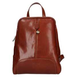 Dámsky kožený batoh Italia Daniela - hnedá.