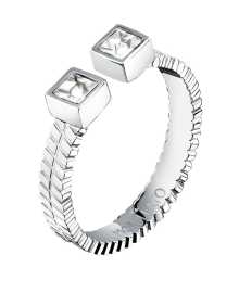 Morellato Otvorený oceľový prsteň s kryštálmi Gioia SAVY3901 56 mm.