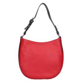 Dámska kožená kabelka Gianní Conti Amanda - červeno-černá.