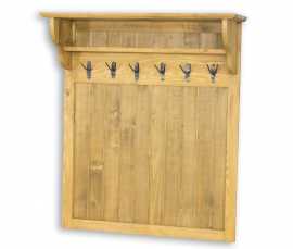 Predsieňová stena z masívu gab 03 - k03 biela patina.