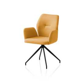 Livetastic OTOČNÁ STOLIČKA, tkaná textília, žltá.