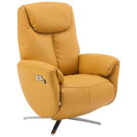 Livetastic MASÁŽNE KRESLO, textil, koža, žltá.