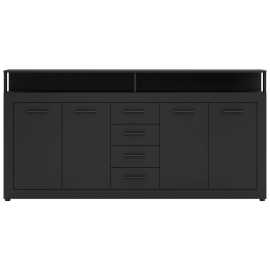 MID.YOU ŠIROKÁ KOMODA, antracitová, 190/96/32 cm.