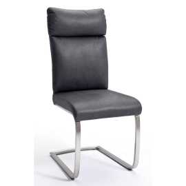 Livetastic STOLIČKA S PRUŽNÝM PODNOŽÍM, mikrovlákno, sivá, farba ušľachtilej ocele.