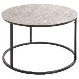 PRÍRUČNÝ STOLÍK, čierna, strieborná.