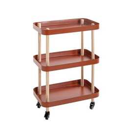 SERVÍROVACÍ VOZÍK, prírodná farba, červená, farba buka, 50/30/76 cm.