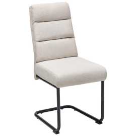 MID.YOU STOLIČKA S PRUŽNÝM PODNOŽÍM, tkaná textília, béžová.