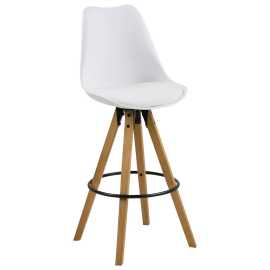 Carryhome BAROVÁ STOLIČKA, biela, farba duba.