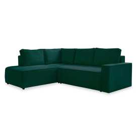 MID.YOU ROHOVÁ SEDACIA SÚPRAVA, textil, tmavozelená.