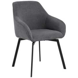 MID.YOU STOLIČKA S PODRÚČKAMI, štruktúra, sivá.