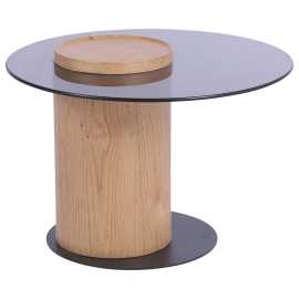 Stylife PRÍRUČNÝ STOLÍK, dub, čierna, farba duba.