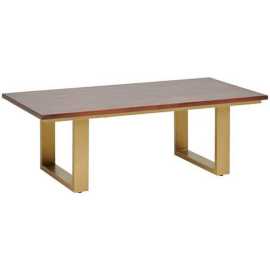 MID.YOU KONFERENČNÝ STOLÍK, zlatá, farba vlašského orecha, drevo, kov, 120/40/60 cm.