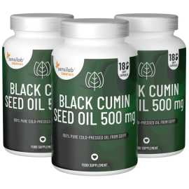 Essentials Óleo de cominho preto de dose alta - vegan, 540 cápsulas.