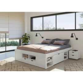 MID.YOU POSTEĽ S ÚLOŽNÝM PRIESTOROM, 180/200 cm, biela.