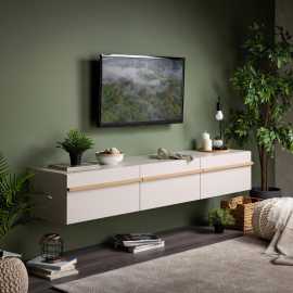 Xora NÍZKA KOMODA, kašmírová, dub artisan, 192/32/41,5 cm.