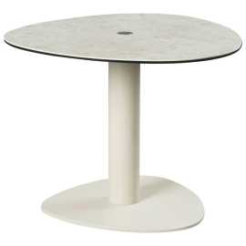 Emilio Belluti KONFERENČNÝ STOLÍK, sivá, taupe, kov, sklo, keramika, 58/58/46-64 cm.