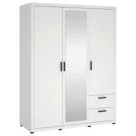 MID.YOU SKRIŇA S OTOČNÝMI DVERAMI, biela, 153,6/200,9/59,8 cm.