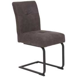 Carryhome STOLIČKA S PRUŽNÝM PODNOŽÍM, mikrovlákno, tmavosivá.