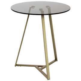 PRÍRUČNÝ STOLÍK, sivá, zlatá.