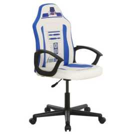 Star Wars HERNÁ STOLIČKA, kožený vzhľad, modrá, biela.