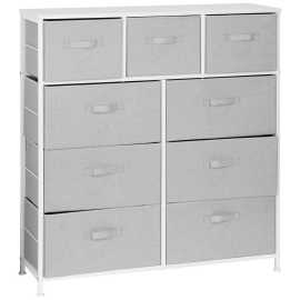 PBJ KOMODA, sivá, biela, 96/104/30 cm.