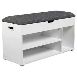 Carryhome LAVICA DO PREDSIENE, sivá, biela, 80/44/30 cm.