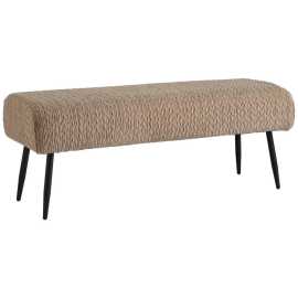 MID.YOU DLHÁ TABURETKA, kov, textil, kompozitné drevo, 110/41/43 cm.