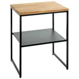 PRÍRUČNÝ STOLÍK, dub, čierna, farba duba.