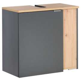 Stylife SKRINKA POD UMÝVADLO, antracitová, dub artisan, 60/56/32 cm.