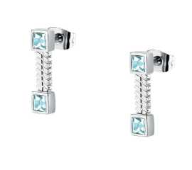 Morellato Oceľové visiace náušnice s kryštálmi Gioia SAVY41.