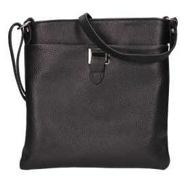 Dámska kožená crossbody kabelka Italia Gotta - čierna.