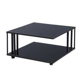 Livetastic KONFERENČNÝ STOLÍK, čierna, kov, sklo, 75/75/41 cm.