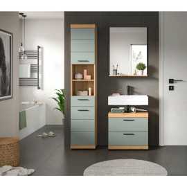 MID.YOU KÚPEĽŇA šalviovozelená, dub artisan.