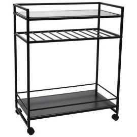 SERVÍROVACÍ VOZÍK, čierna, 70/37/86 cm.