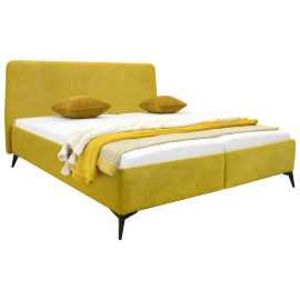 Xora ČALÚNENÁ POSTEĽ, 180/200 cm, horčicovožltá.