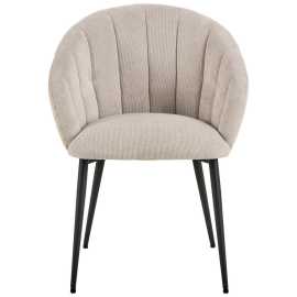 MID.YOU STOLIČKA S PODRÚČKAMI, oceľ, čierna, béžová.