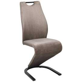 MID.YOU STOLIČKA S PRUŽNÝM PODNOŽÍM, tkaná textília, čierna, taupe.