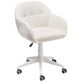 MID.YOU OTOČNÁ STOLIČKA, buklé, biela.