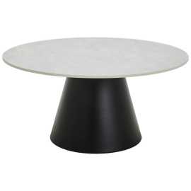 MID.YOU KONFERENČNÝ STOLÍK, čierna, svetlosivá, kov, keramika, 80/80/39 cm.